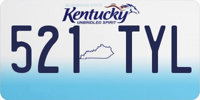 KY license plate 521TYL