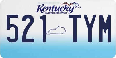 KY license plate 521TYM