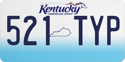 KY license plate 521TYP