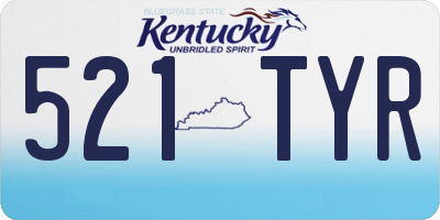 KY license plate 521TYR