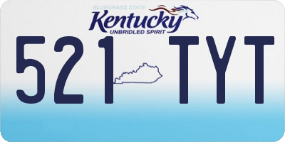 KY license plate 521TYT