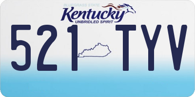 KY license plate 521TYV