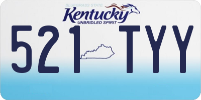 KY license plate 521TYY