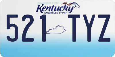 KY license plate 521TYZ
