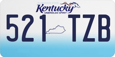 KY license plate 521TZB