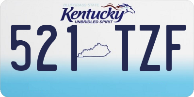 KY license plate 521TZF