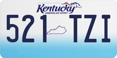 KY license plate 521TZI