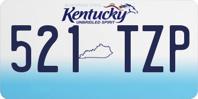 KY license plate 521TZP