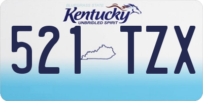 KY license plate 521TZX