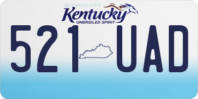 KY license plate 521UAD