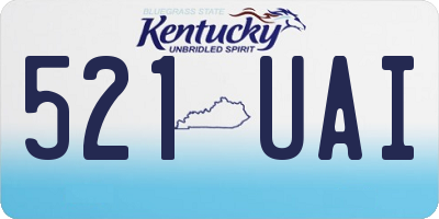 KY license plate 521UAI