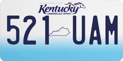 KY license plate 521UAM