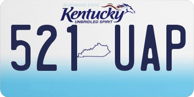 KY license plate 521UAP