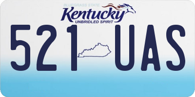 KY license plate 521UAS