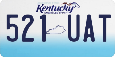 KY license plate 521UAT