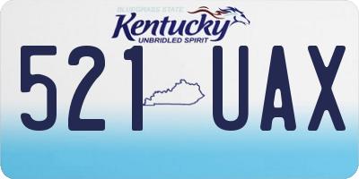 KY license plate 521UAX