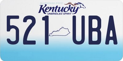 KY license plate 521UBA