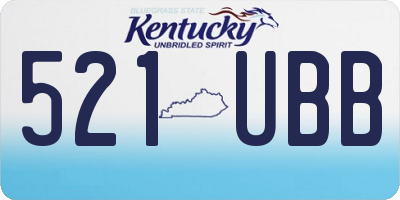 KY license plate 521UBB