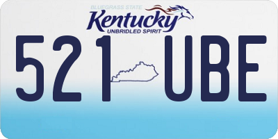 KY license plate 521UBE