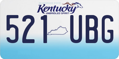 KY license plate 521UBG