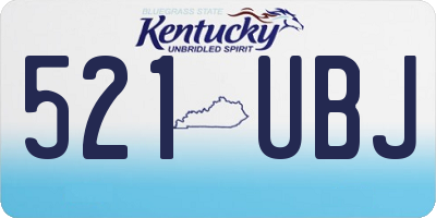 KY license plate 521UBJ