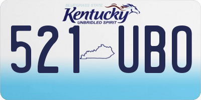 KY license plate 521UBO