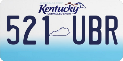 KY license plate 521UBR