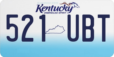 KY license plate 521UBT