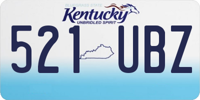 KY license plate 521UBZ