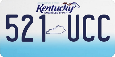 KY license plate 521UCC