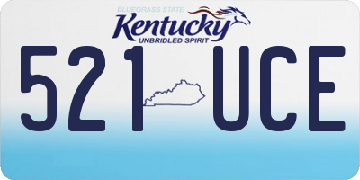 KY license plate 521UCE