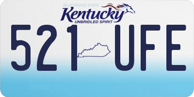 KY license plate 521UFE