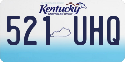 KY license plate 521UHQ