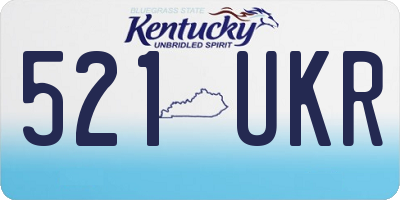 KY license plate 521UKR