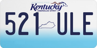 KY license plate 521ULE