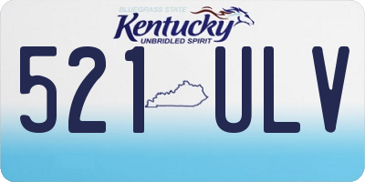 KY license plate 521ULV