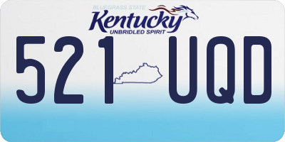 KY license plate 521UQD