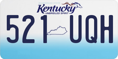 KY license plate 521UQH