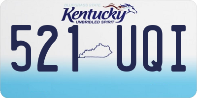 KY license plate 521UQI