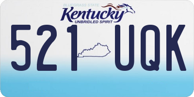 KY license plate 521UQK