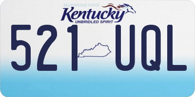 KY license plate 521UQL