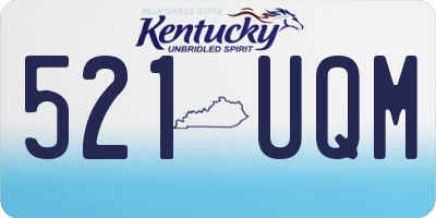 KY license plate 521UQM
