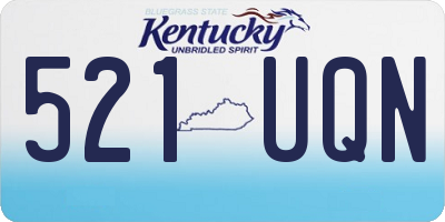 KY license plate 521UQN