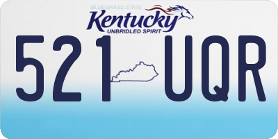 KY license plate 521UQR