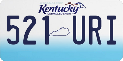 KY license plate 521URI