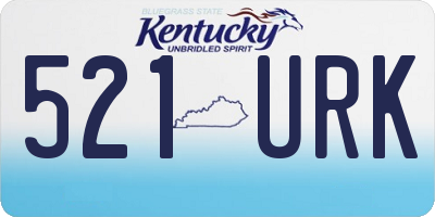 KY license plate 521URK