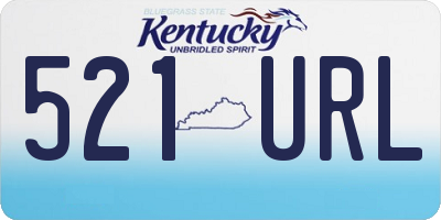 KY license plate 521URL