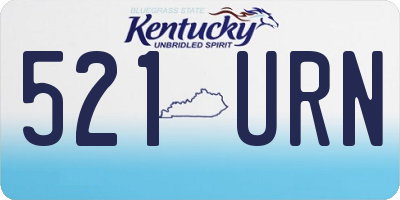 KY license plate 521URN