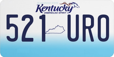 KY license plate 521URO
