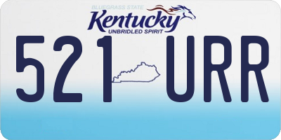 KY license plate 521URR